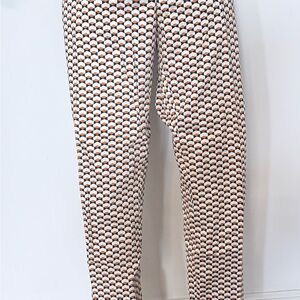 H&M Geometric Patterned Pants - Black, White, Mustard Yellow